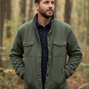 Five four Men’s Overshirt Work Military Jacket, size L